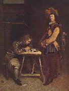 TERBORCH, Gerard Officer Writing a Letter Sweden oil painting artist